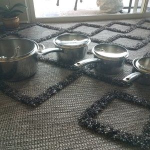 TFAL Stainless Steel Pots (4)